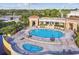 Resort-style pool and spa with ample lounge space at 21 Crescent S Pl, St Petersburg, FL 33711