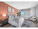 Spacious main bedroom with city views and modern decor at 300 Beach Ne Dr # 704, St Petersburg, FL 33701