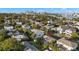 Aerial view of a house with city skyline in the distance at 612 Danube Ave, Tampa, FL 33606