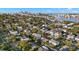Aerial view showing a house and city skyline in the background at 612 Danube Ave, Tampa, FL 33606
