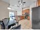 Kitchen with stainless steel appliances and island at 613 Tanana Fall Dr, Ruskin, FL 33570