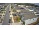 Aerial view of neighborhood with houses and street at 6300 Beverly Hills Dr, Zephyrhills, FL 33541