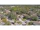 Aerial view of a two-story house with a pool and detached garage at 13945 75Th Ave, Seminole, FL 33776
