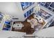 High-angle view of open floor plan with hardwood floors and multiple chandeliers at 175 1St S St # 3402, St Petersburg, FL 33701