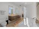 Spa-like bathroom with a soaking tub and double vanity at 175 1St S St # 3402, St Petersburg, FL 33701