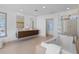 Spa-like bathroom with soaking tub and double vanity at 175 1St S St # 3402, St Petersburg, FL 33701