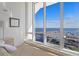 Bedroom with panoramic water views from large windows at 175 1St S St # 3402, St Petersburg, FL 33701