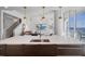 Sleek kitchen island with sink and breakfast bar at 175 1St S St # 3402, St Petersburg, FL 33701