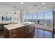 Modern kitchen with island and water views at 175 1St S St # 3402, St Petersburg, FL 33701