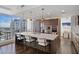 Modern kitchen with large island and breakfast bar at 175 1St S St # 3402, St Petersburg, FL 33701
