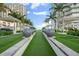 Landscaped green space with modern gray planters and lounge areas at 175 1St S St # 3402, St Petersburg, FL 33701