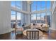 Open living room with hardwood floors and sunset views at 175 1St S St # 3402, St Petersburg, FL 33701
