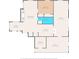 Floor plan showing a living room, kitchen, bedroom, and two additional rooms at 25888 Whipperwill St, Brooksville, FL 34601