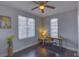 Bright bedroom with hardwood floors and a ceiling fan at 2701 W Cordelia St, Tampa, FL 33607