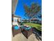 Spacious backyard with patio furniture and lush lawn at 289 Monte Cristo Blvd, St Petersburg, FL 33715