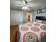 Bedroom with wood floors and ceiling fan at 289 Monte Cristo Blvd, St Petersburg, FL 33715