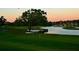 Scenic golf course view with water features at 4098 Las Palmas Way, Sarasota, FL 34238