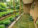 Peaceful bamboo patio with lush tropical landscaping at 4902 31St S Ave # 109, Gulfport, FL 33707