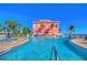 Inviting pool and spa with waterfront views at 5176 Se Salmon Se Dr # D, St Petersburg, FL 33705