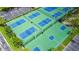 Aerial view of tennis and pickleball courts at 5176 Se Salmon Se Dr # D, St Petersburg, FL 33705