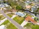 Aerial view showing home's location and canal access at 5321 Dover Ne St, St Petersburg, FL 33703