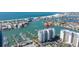 Aerial view of building and marina at 9525 Blind Pass Rd # 507, St Pete Beach, FL 33706