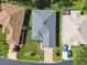 Overhead view of a single-Gathering home in a residential area at 11411 Turtle Dove Pl, New Port Richey, FL 34654