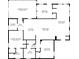 Detailed floor plan showcasing a spacious layout with multiple bedrooms, a large living room, and screened porch at 2514 Ohio S Ct, Gulfport, FL 33707