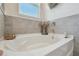 Bathroom with large garden tub and window at 35980 Morse Willow Ct, Zephyrhills, FL 33541