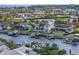 Aerial view of waterfront home with private pool at 4687 Alisa Ne Cir, St Petersburg, FL 33703