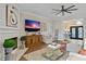 Elegant living room with hardwood floors, fireplace, and stylish furnishings at 4687 Alisa Ne Cir, St Petersburg, FL 33703