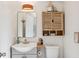 Clean and modern bathroom with gray vanity and walk-in shower at 5107 27Th S Ave, Gulfport, FL 33707