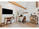Small dining area with wooden table and chairs, in a studio apartment at 5107 27Th S Ave, Gulfport, FL 33707