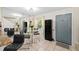 Small dining area with glass table and four chairs at 7240 E Bank Dr # 204, Tampa, FL 33617