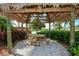 Relaxing picnic area with a covered table and lush greenery at 727 Winterside Dr, Apollo Beach, FL 33572