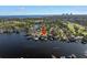 Bird's-eye view of waterfront home and surrounding community at 751 34Th Ne Ave, St Petersburg, FL 33704