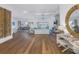 Spacious living room with hardwood floors and water views at 751 34Th Ne Ave, St Petersburg, FL 33704