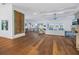 Spacious living room with hardwood floors, fireplace, and water views at 751 34Th Ne Ave, St Petersburg, FL 33704