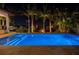 Blue illuminated pool at night, perfect for evening swims at 751 34Th Ne Ave, St Petersburg, FL 33704