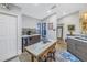 Rustic kitchen island with wine cooler and built in coffee station at 978 San Carlos Ne Ct, St Petersburg, FL 33702