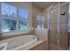 Spa-like bathroom with soaking tub and separate shower at 15731 Crystal Waters Dr, Wimauma, FL 33598