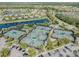 Aerial view of tennis and pickleball courts at 15731 Crystal Waters Dr, Wimauma, FL 33598