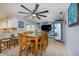Bright dining area with a wood table and chairs, near kitchen at 2109 Elmwood Ct, Plant City, FL 33563