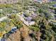 An aerial view of the property surrounded by lush greenery and mature trees at 2912 Star Apple Ct, Palm Harbor, FL 34684