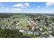 Aerial view of home nestled in a golf course community at 29242 Caddyshack Ln, San Antonio, FL 33576