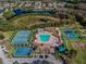 Community overview featuring pool, tennis, and basketball courts at 2932 Tanglewylde Dr, Land O Lakes, FL 34638