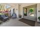 Clubhouse entrance with seating and no smoking sign at 2932 Tanglewylde Dr, Land O Lakes, FL 34638