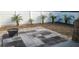 Fenced backyard with fire pit and small patio area at 3611 19Th N St, St Petersburg, FL 33713