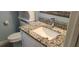Updated bathroom with granite countertop and modern vanity at 3611 19Th N St, St Petersburg, FL 33713