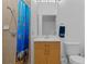 Clean bathroom with shower and updated vanity at 456 Diamond Dr, Spring Hill, FL 34609
